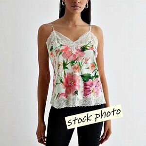 Express Y2K Style Lace Camisole Tank Top Size XL Soft Girl Coquette Feminine